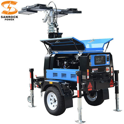 kaufen Dieselbetriebene mobile Hochwasserscheinwerfer mit großem Leuchtstrom für Industriezwecke 6kw/7.5kw online manufacture