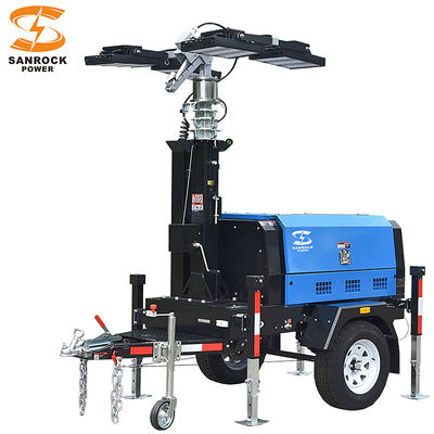 kaufen 6kw/7.5kw Portable Diesel Light Tower 230VAC / 240VAC Auf Anhänger montierte Leuchttürme online manufacture