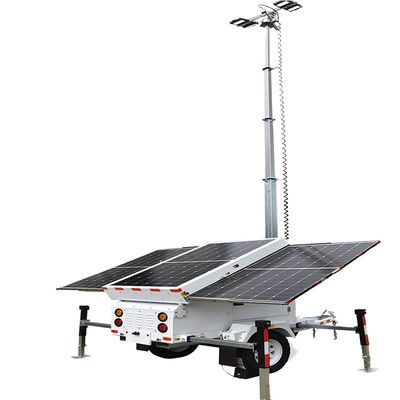 kaufen Mobiler Solarlichtturm Mast 7m / 8m / 9m Bauleuchturm Anhänger Leuchtturm online manufacture