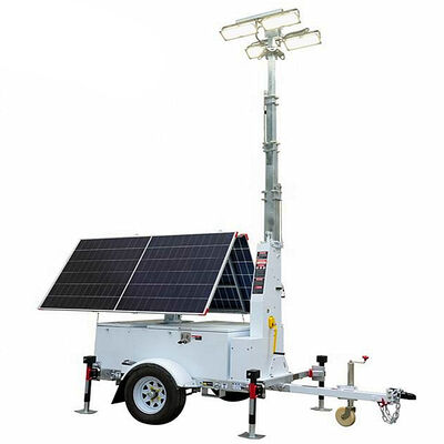 kaufen Mobile Solar Light Tower Running Time 5.3 Days Photovoltaic Technology Solar Lighting Towers Telescopic Light Tower online manufacture