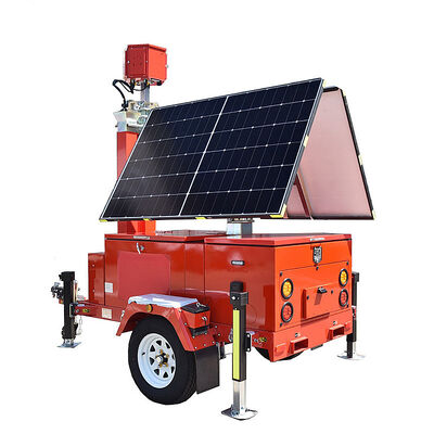 kaufen Security Surveillance Light Tower Infrared Night Vision Foldable Trailer Mounted Solar Lighting Towers online manufacture