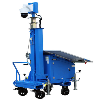 kaufen Mobile Surveillance Tower CCTV Parking Lots Security Telescopic Light Tower 7mast Lifting Solar Light Tower online manufacture