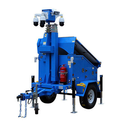 kaufen Portable Solar Light Tower Rotation Surveillance Camera Baustelle Solarbetriebene Leuchtturm online manufacture