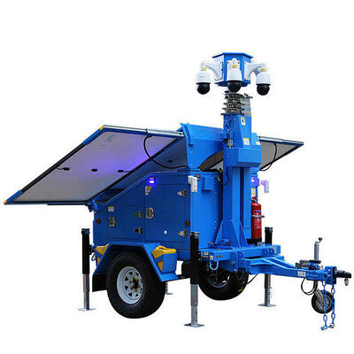 kaufen Outdoor Light Tower CCTV Camera Surveillance Tower Foldable Design Trailer Solar Lighting Towers online manufacture