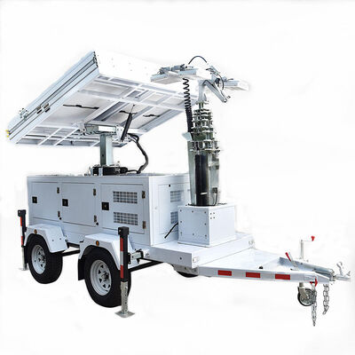 Kaufen Industrieller mobiler Lichtmast Solarbetriebener Lichtmast Höhe Mast 9m Teleskop-Lichtmast online manufacture