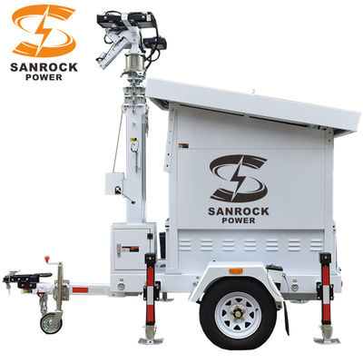 1305W mobiler Solarlichtturm Anhänger montierte Beleuchtungsmaschine US / AU / EU Standard