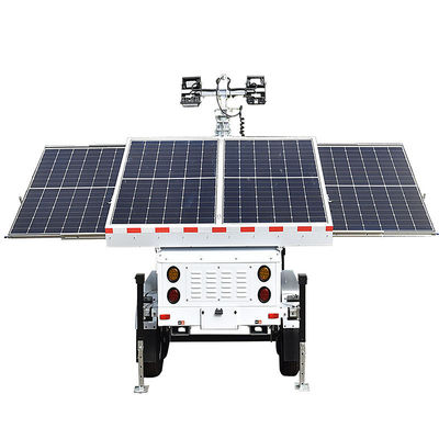 Anhängbarer Lichtmast-Generator Lichtmast Höhe 5 Sektionen 7M Mobiler Solarlichtmast Vermietung