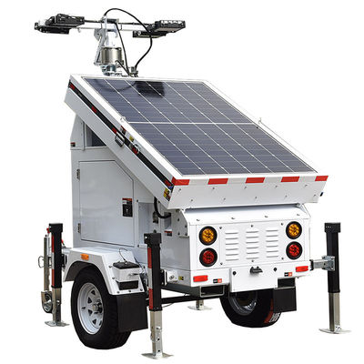 19.2 Stunden Betrieb Mobiler Solarlichtturm LED-Leuchtturm mit Solarpaneel 3 × 460W und langlebiger Batterie