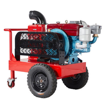 Selbstprimierpumpe Abwasser-Anhänger Wasserpumpe Leistung 5,5 KW Dieselbewässerungspumpe