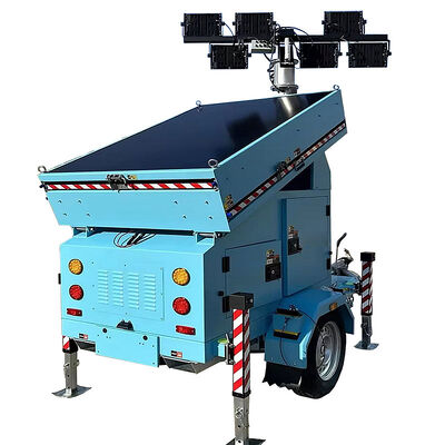 Portable Solar Light Tower Baustelle Trailer Light Tower Hochleistungs-Solar-Leuchtturme