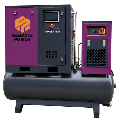 4 in1 Unit  Laser Cutting Air Compressor Workshops Processing 16 Bar Industrial Air Compressor Machine