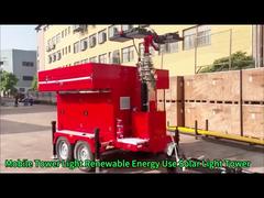 Mobile Solar-Lichtmast Umweltfreundlicher LED-Lichtmast Teleskop-Lichtmasten