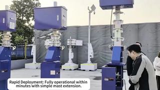 Solarbetriebene, tragbare Lichtmasten, Bergbau-Beleuchtungsmast, Lichtmast mit Schutzart IP65