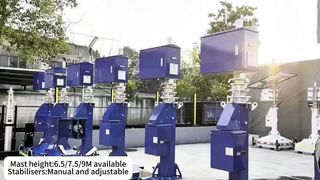 Emissionsfreier mobiler Solar-Lichtmast, schnelle Bereitstellung, Notfall-Solar-Lichtmasten für den Außenbereich